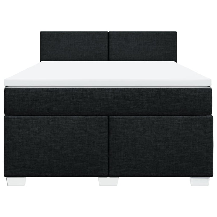 kontinentalseng med madras 160x200 cm stof sort