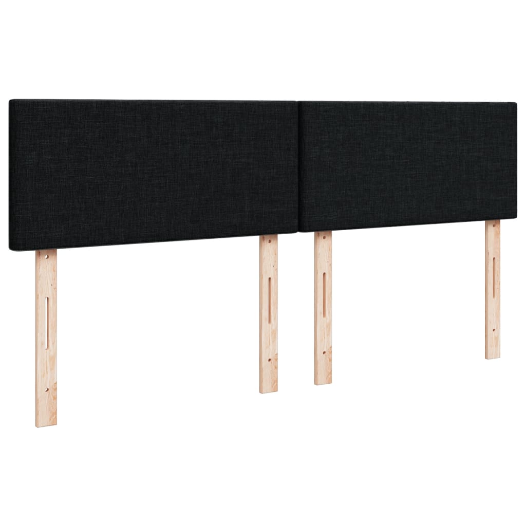 kontinentalseng med madras 160x200 cm stof sort