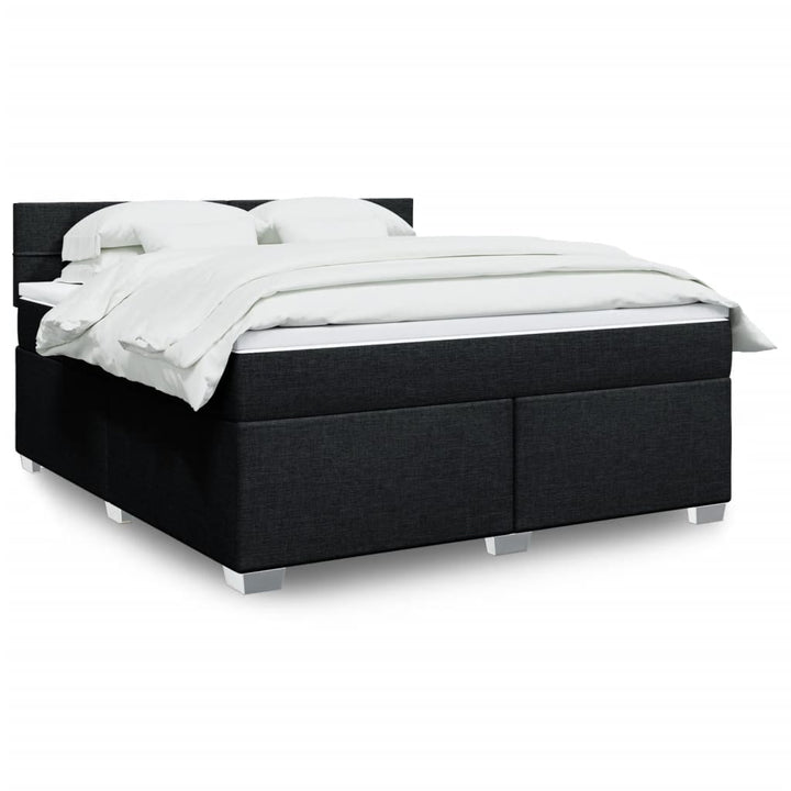 kontinentalseng med madras 180x200 cm stof sort