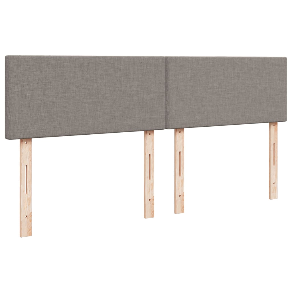 kontinentalseng med madras 200x200 cm stof gråbrun
