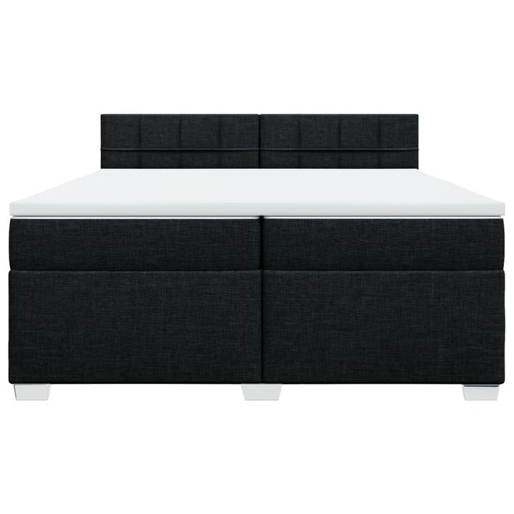 kontinentalseng med madras 200x200 cm stof sort