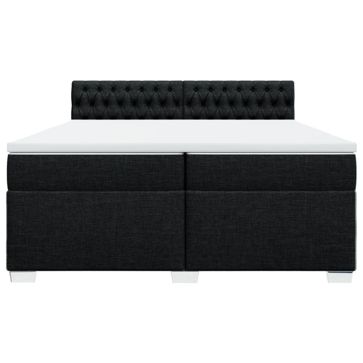 kontinentalseng med madras 200x200 cm stof sort