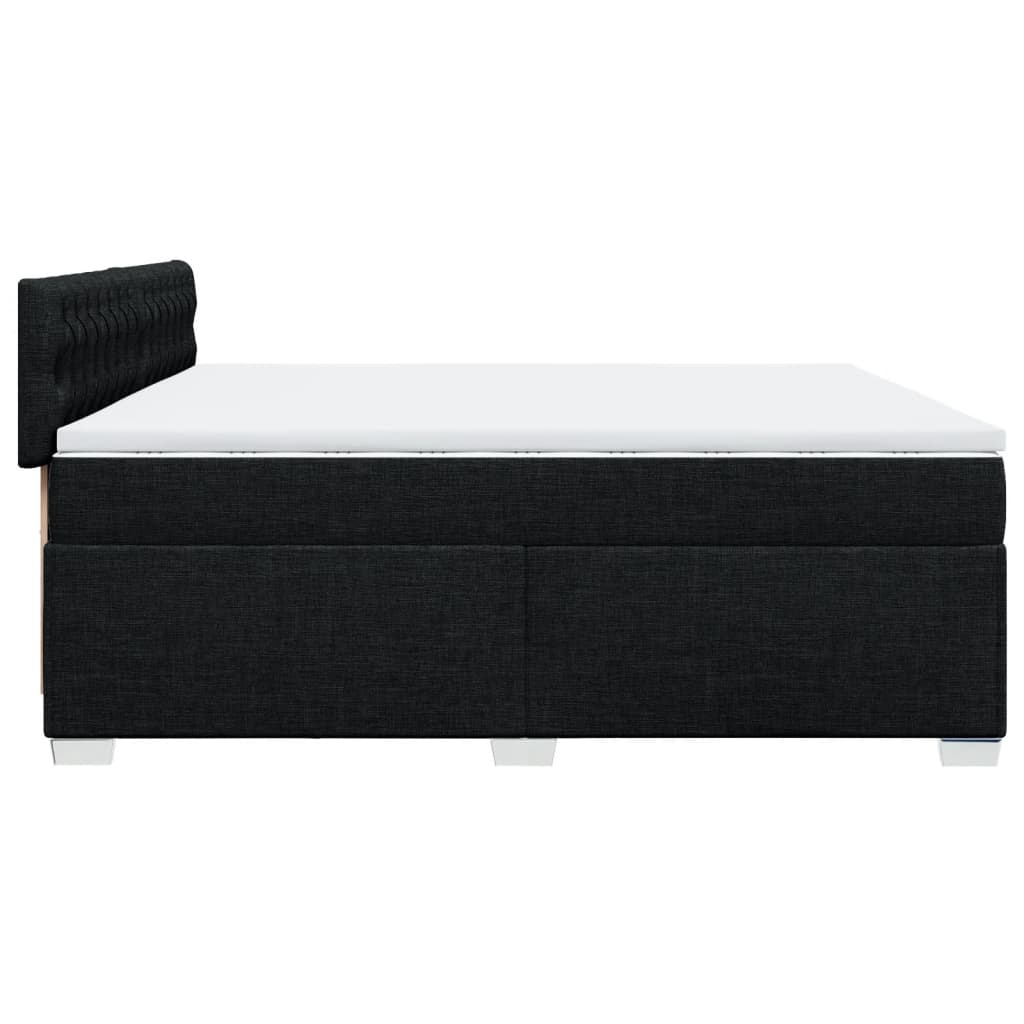 kontinentalseng med madras 200x200 cm stof sort