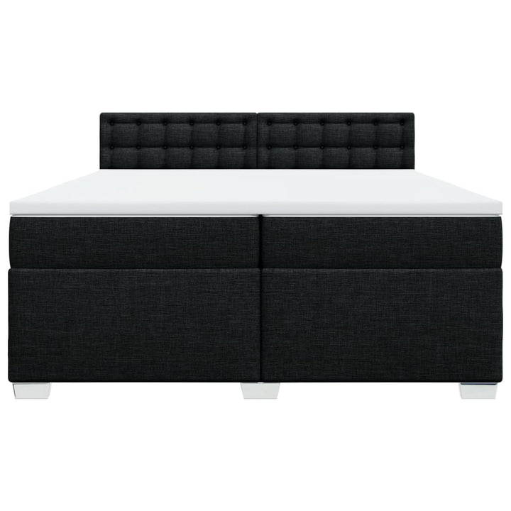 kontinentalseng med madras 200x200 cm stof sort