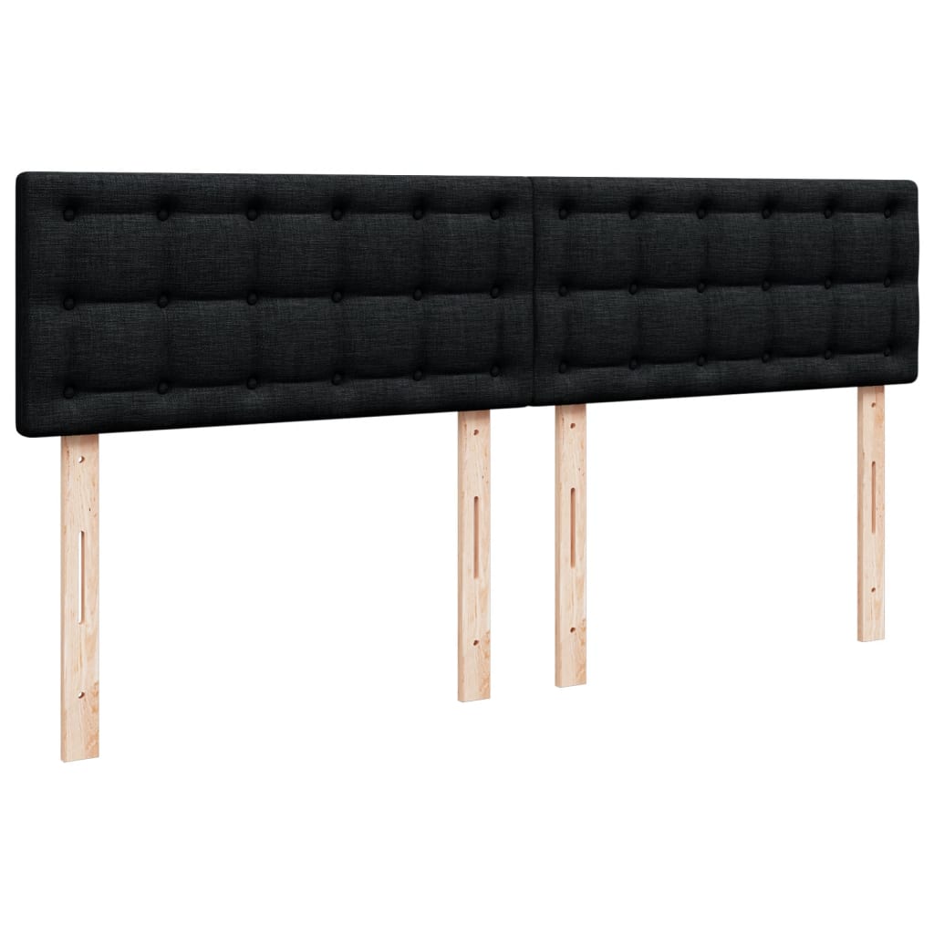 kontinentalseng med madras 200x200 cm stof sort