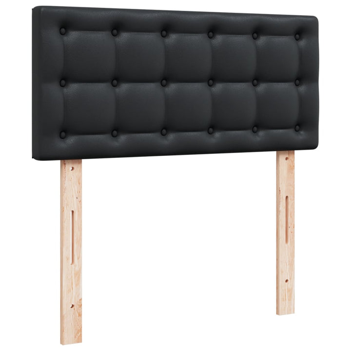 kontinentalseng med madras 100x200 cm kunstlæder sort