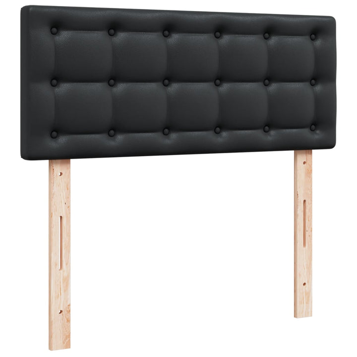 kontinentalseng med madras 120x190 cm kunstlæder sort