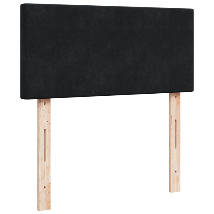 kontinentalseng med madras 90x190 cm fløjl sort