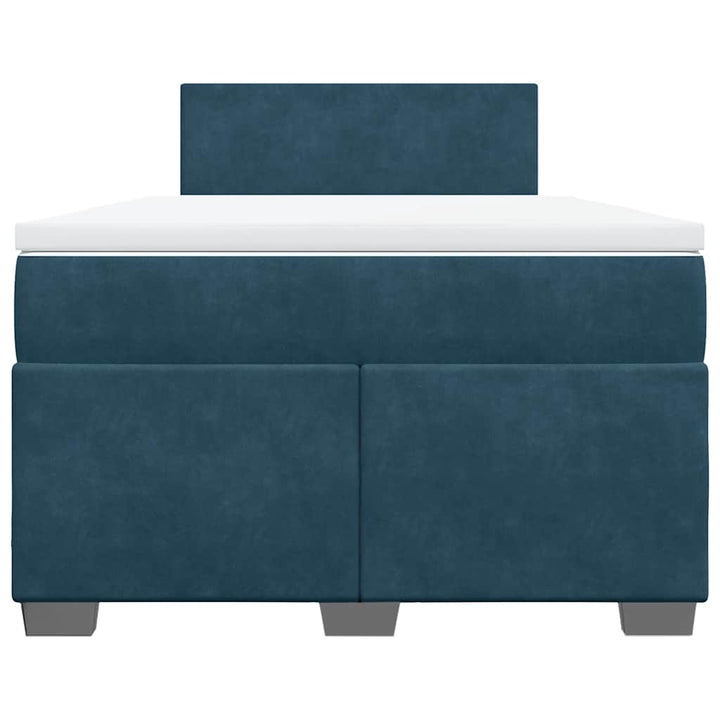 kontinentalseng med madras 120x190 cm velour blå
