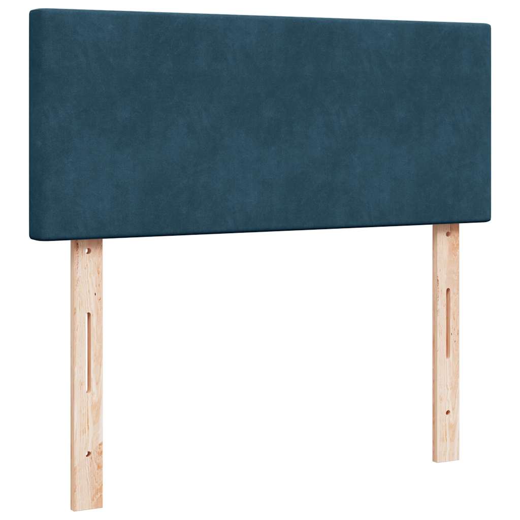 kontinentalseng med madras 120x190 cm velour blå