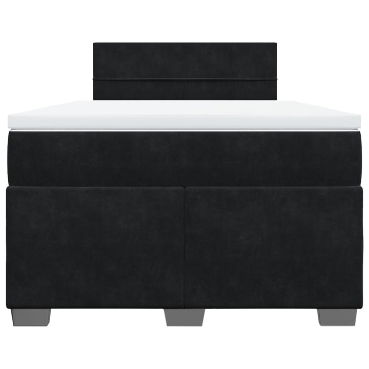 kontinentalseng med madras 120x190 cm velour sort