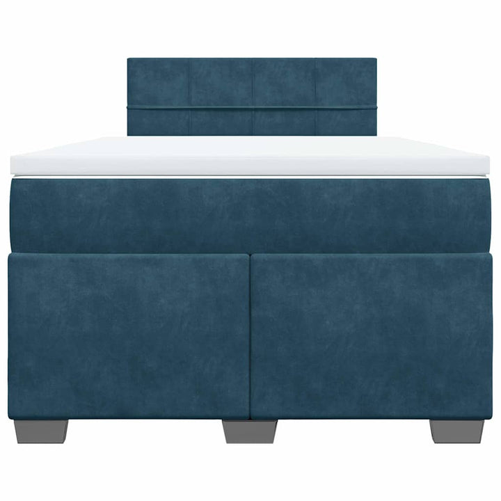 kontinentalseng med madras 120x190 cm velour blå