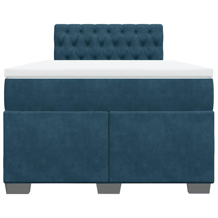 kontinentalseng med madras 120x190 cm velour blå