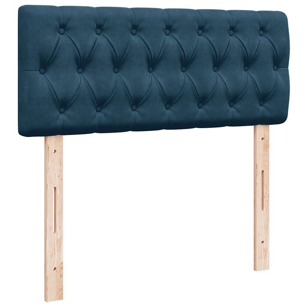 kontinentalseng med madras 120x190 cm velour blå