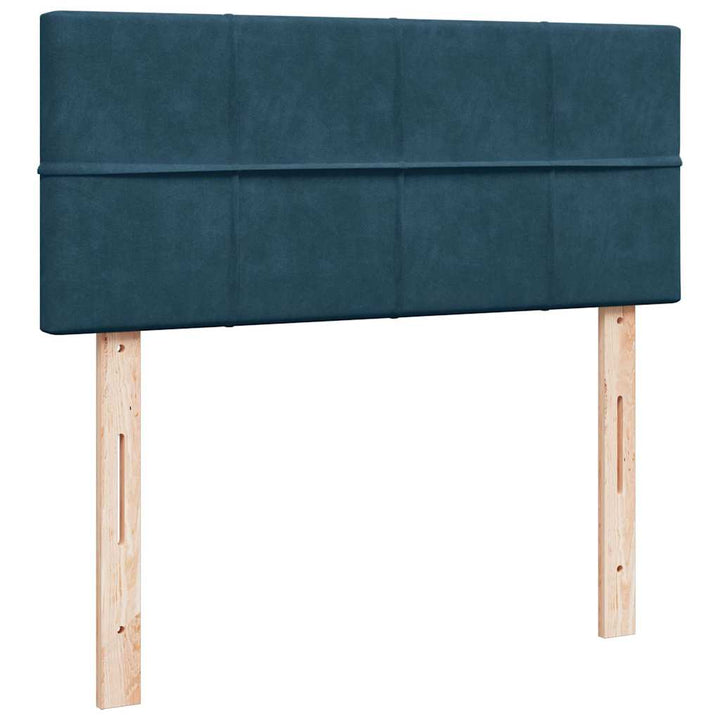 kontinentalseng 120x200 cm fløjl blå