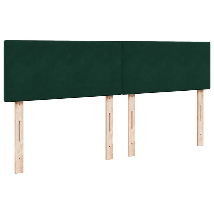 kontinentalseng med madras 180x200 cm fløjl mørkegrøn