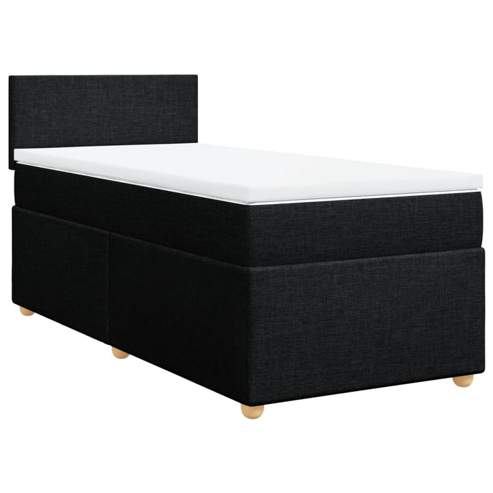 kontinentalseng med madras 80x200 cm stof sort