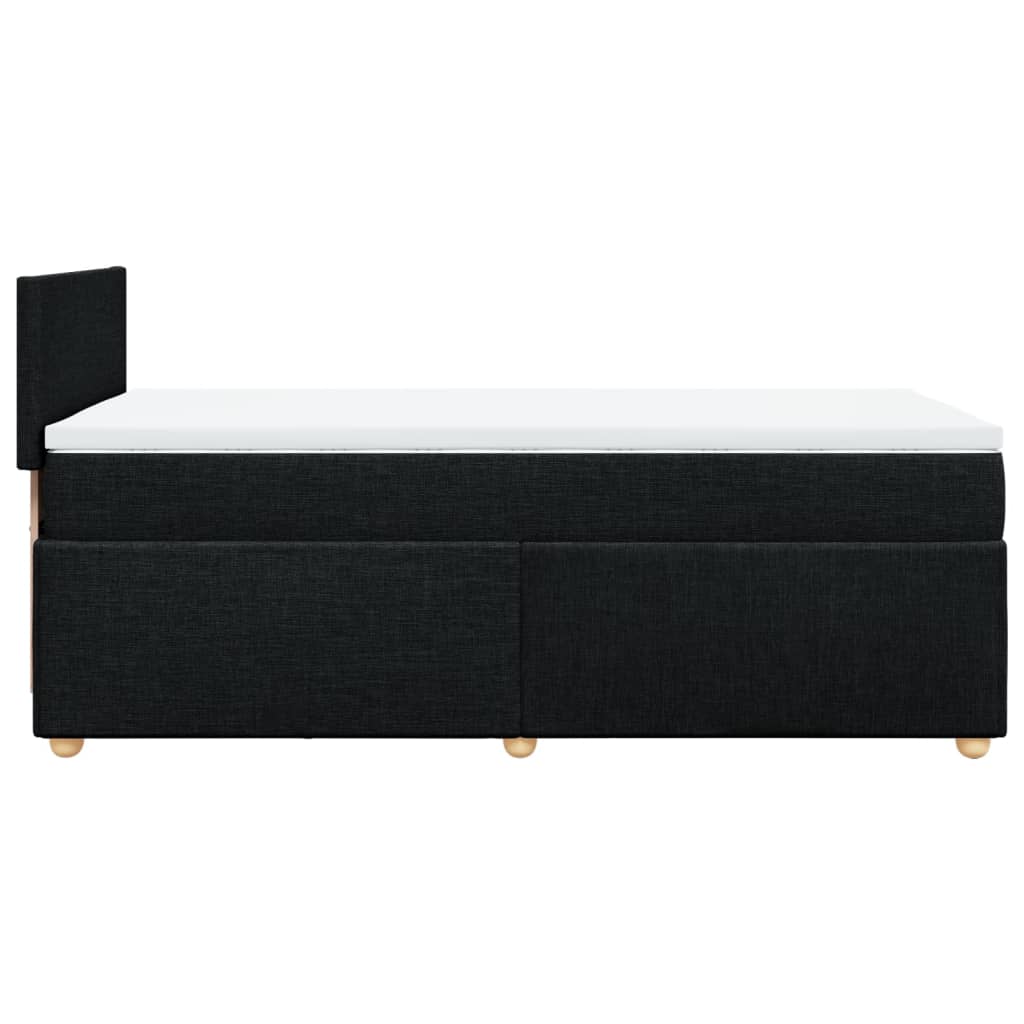 kontinentalseng med madras 80x200 cm stof sort