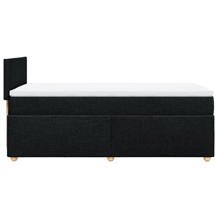 kontinentalseng med madras 80x200 cm stof sort