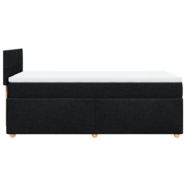 kontinentalseng med madras 80x200 cm stof sort