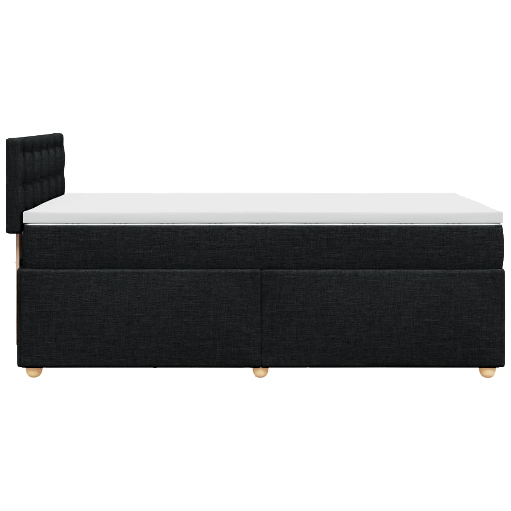 kontinentalseng med madras 80x200 cm stof sort