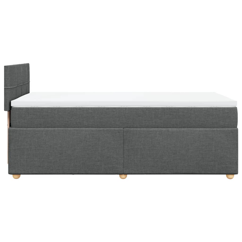 kontinentalseng med madras 90x190 cm stof mørkegrå