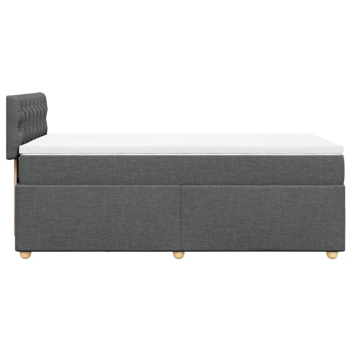 kontinentalseng med madras 90x190 cm stof mørkegrå