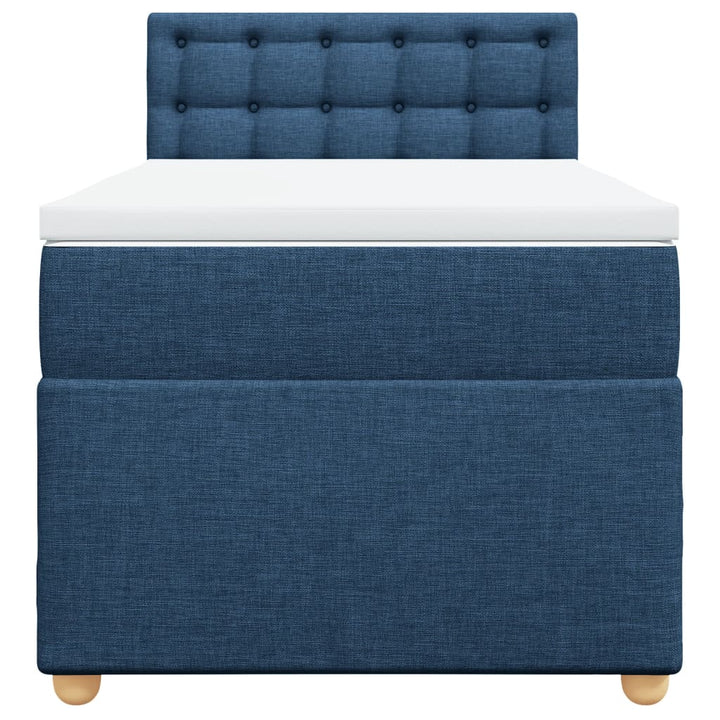 kontinentalseng med madras 90x190 cm stof blå