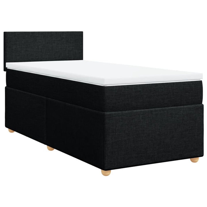 kontinentalseng med madras 90x200 cm stof sort