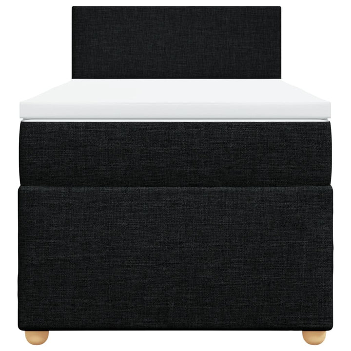 kontinentalseng med madras 90x200 cm stof sort