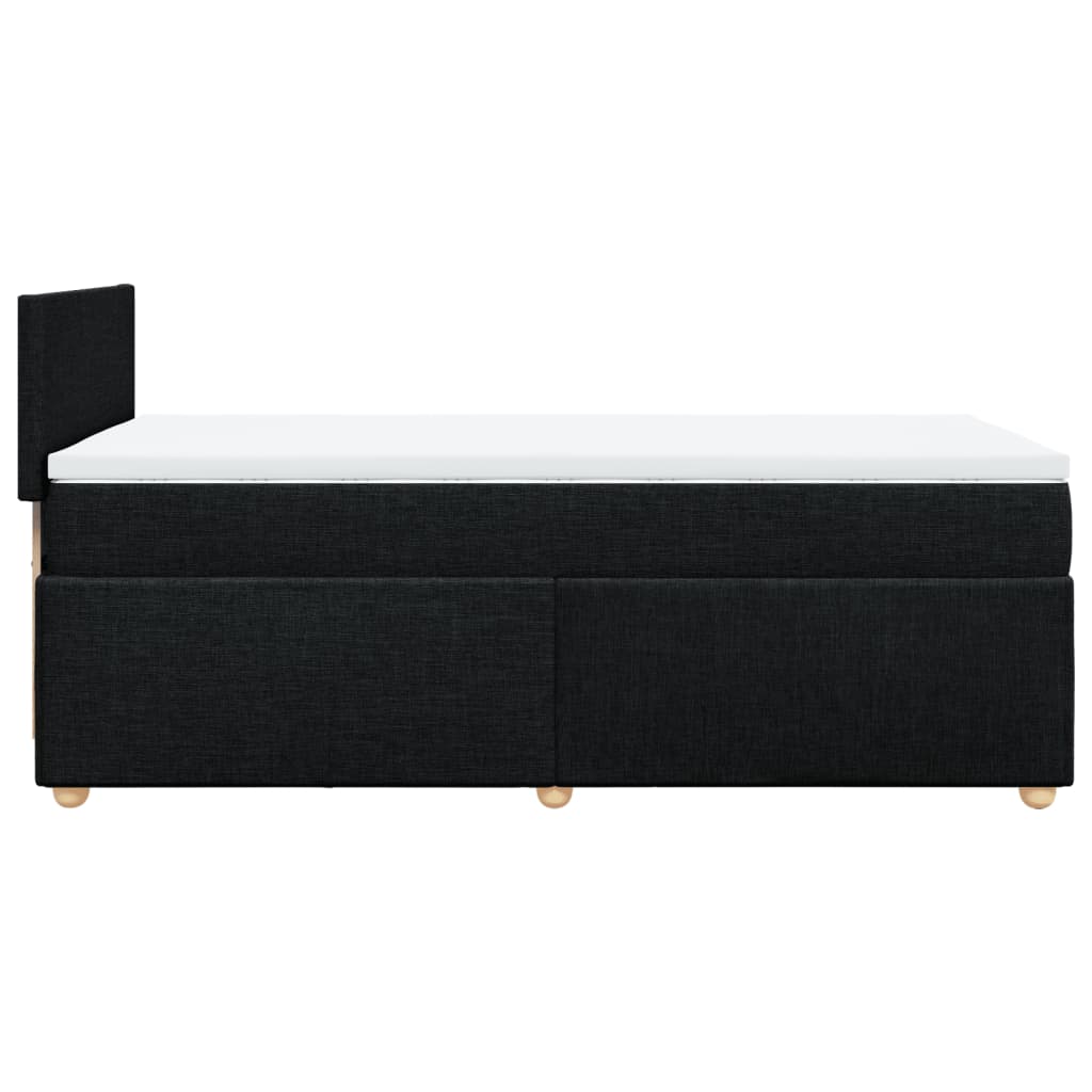 kontinentalseng med madras 100x200 cm stof sort