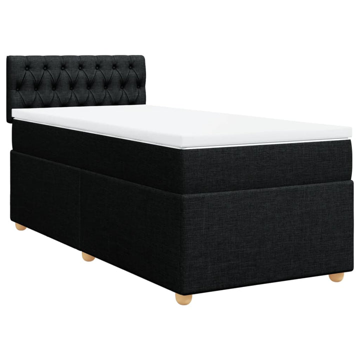 kontinentalseng med madras 100x200 cm stof sort