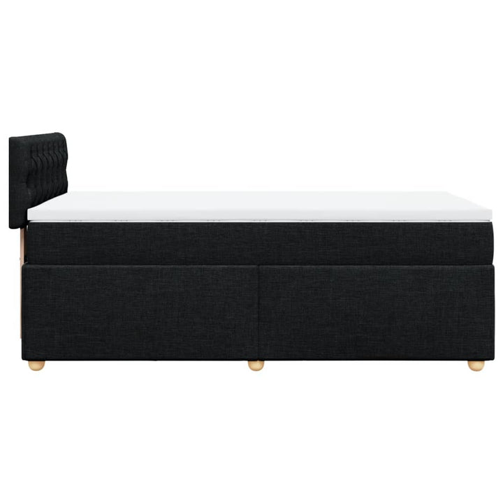 kontinentalseng med madras 100x200 cm stof sort
