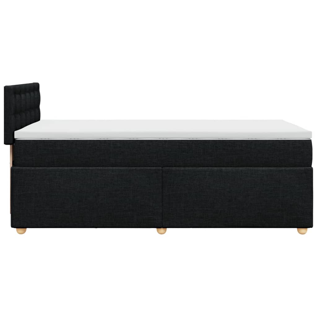kontinentalseng med madras 100x200 cm stof sort