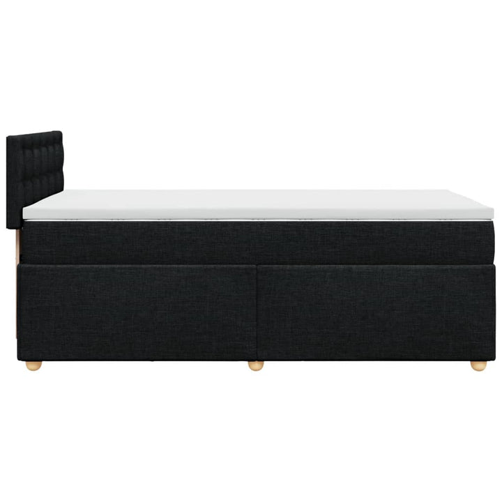 kontinentalseng med madras 100x200 cm stof sort