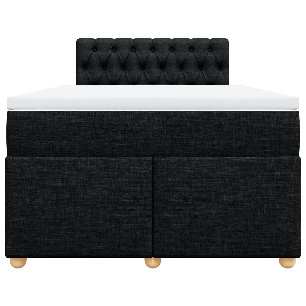 kontinentalseng med madras 120x190 cm stof sort