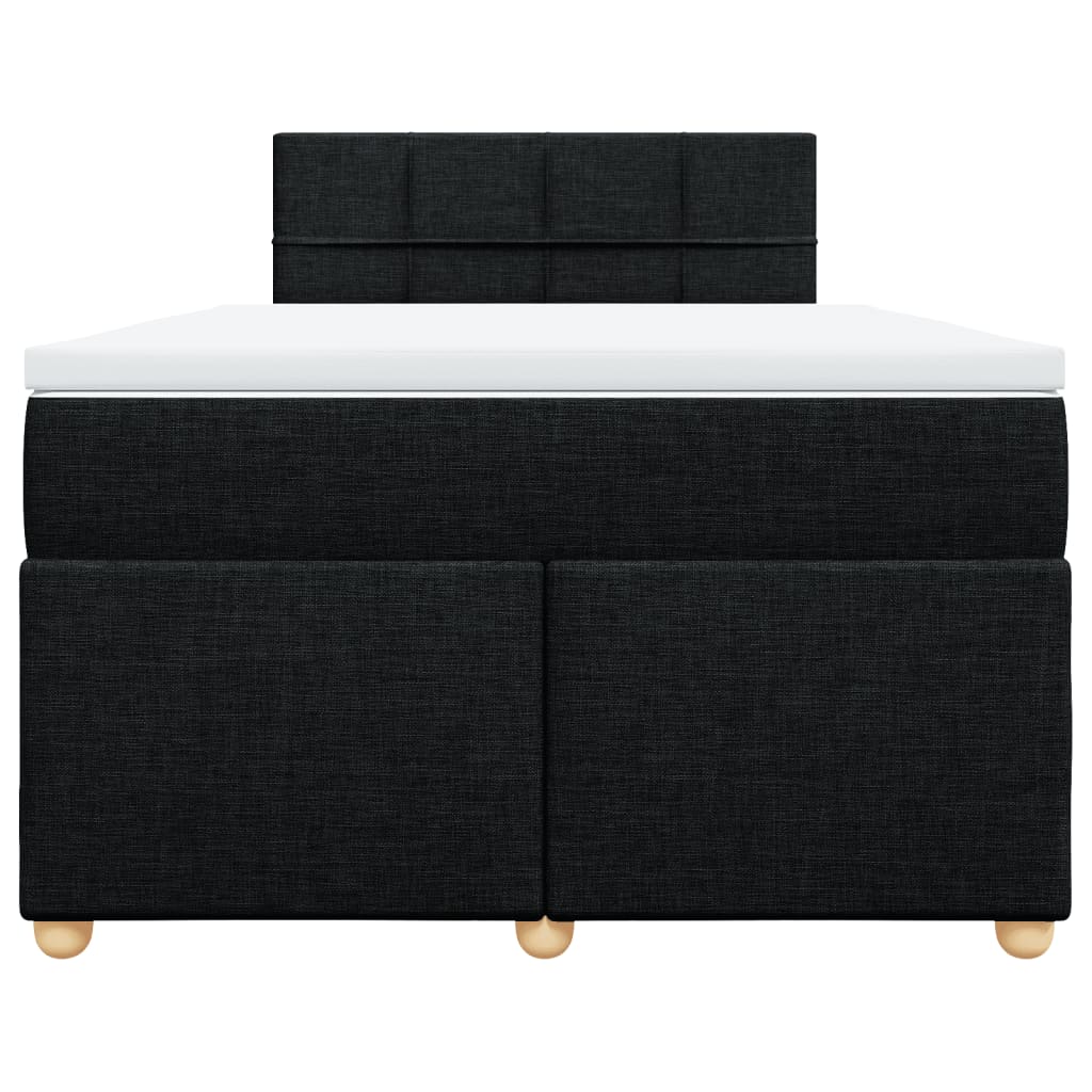 kontinentalseng med madras 120x200 cm stof sort