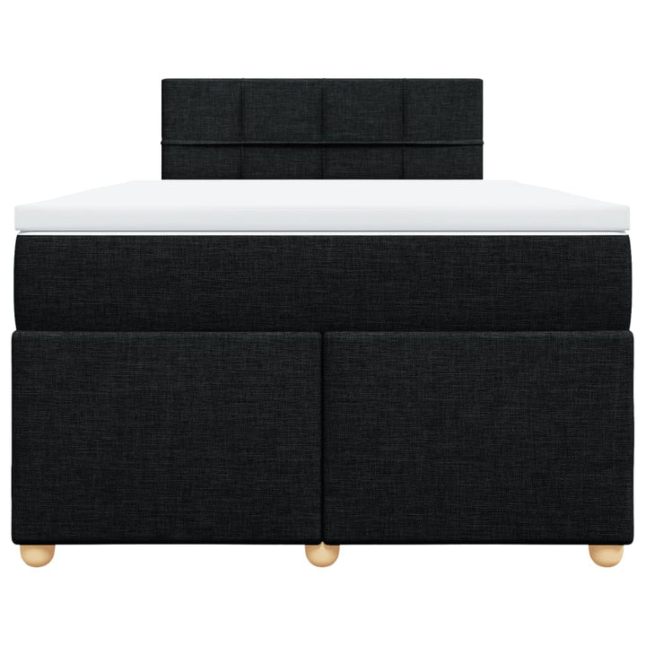 kontinentalseng med madras 120x200 cm stof sort