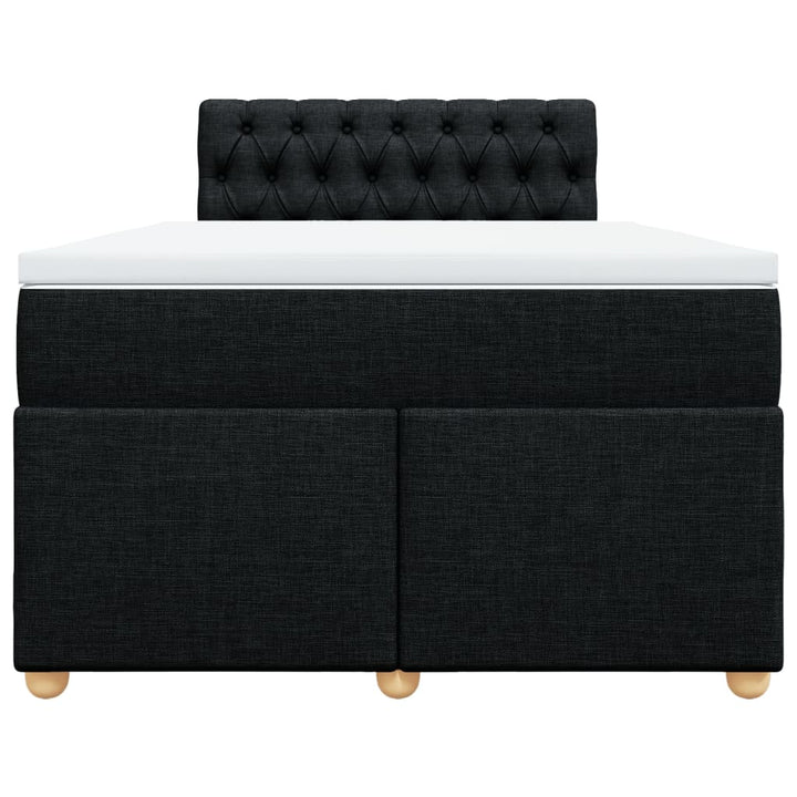 kontinentalseng med madras 120x200 cm stof sort