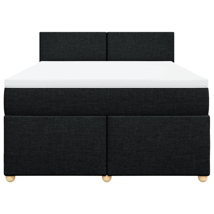 kontinentalseng med madras 140x190 cm stof sort