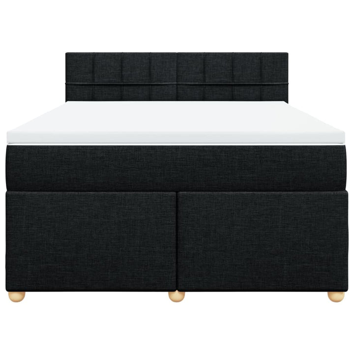 kontinentalseng med madras 140x190 cm stof sort