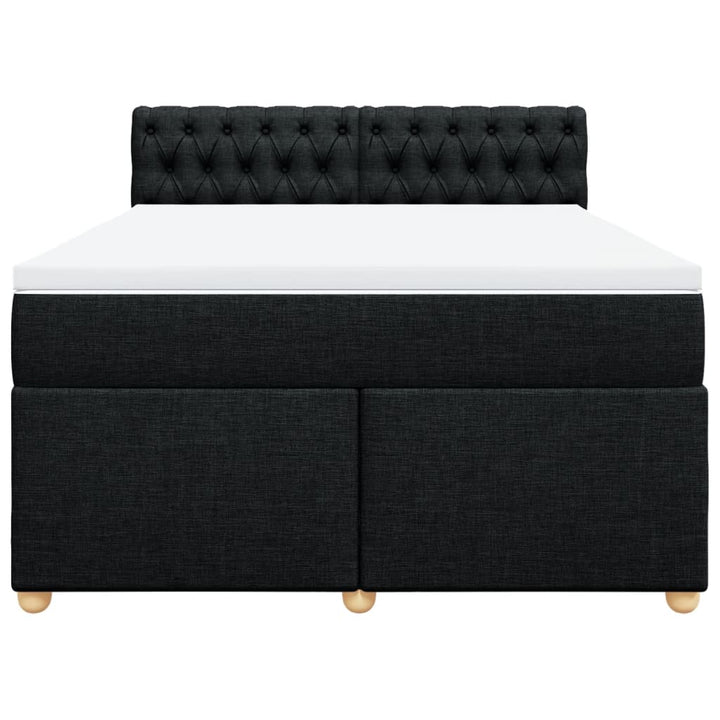 kontinentalseng med madras 140x190 cm stof sort