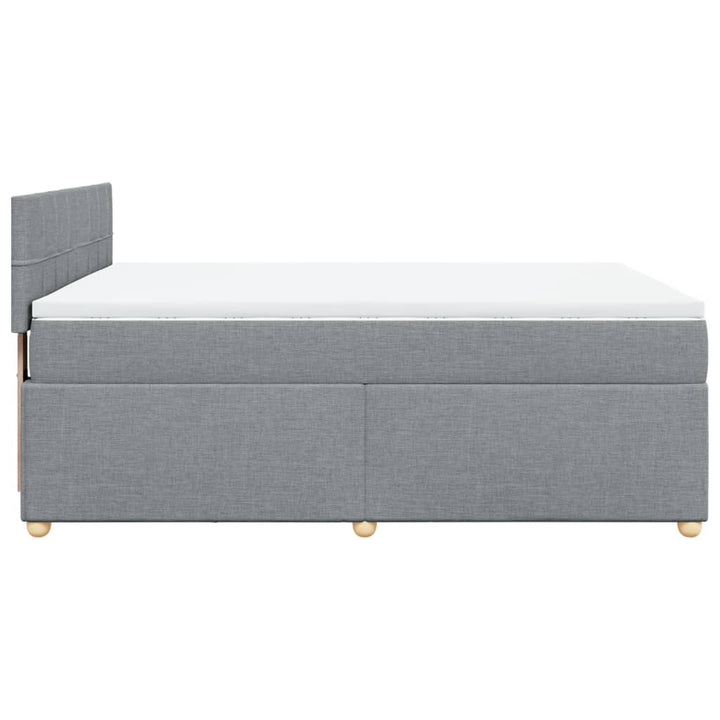 kontinentalseng 140x200 cm stof lysegrå
