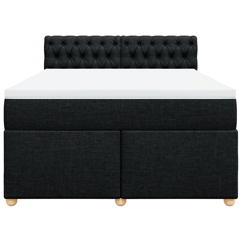 kontinentalseng med madras 140x200 cm stof sort
