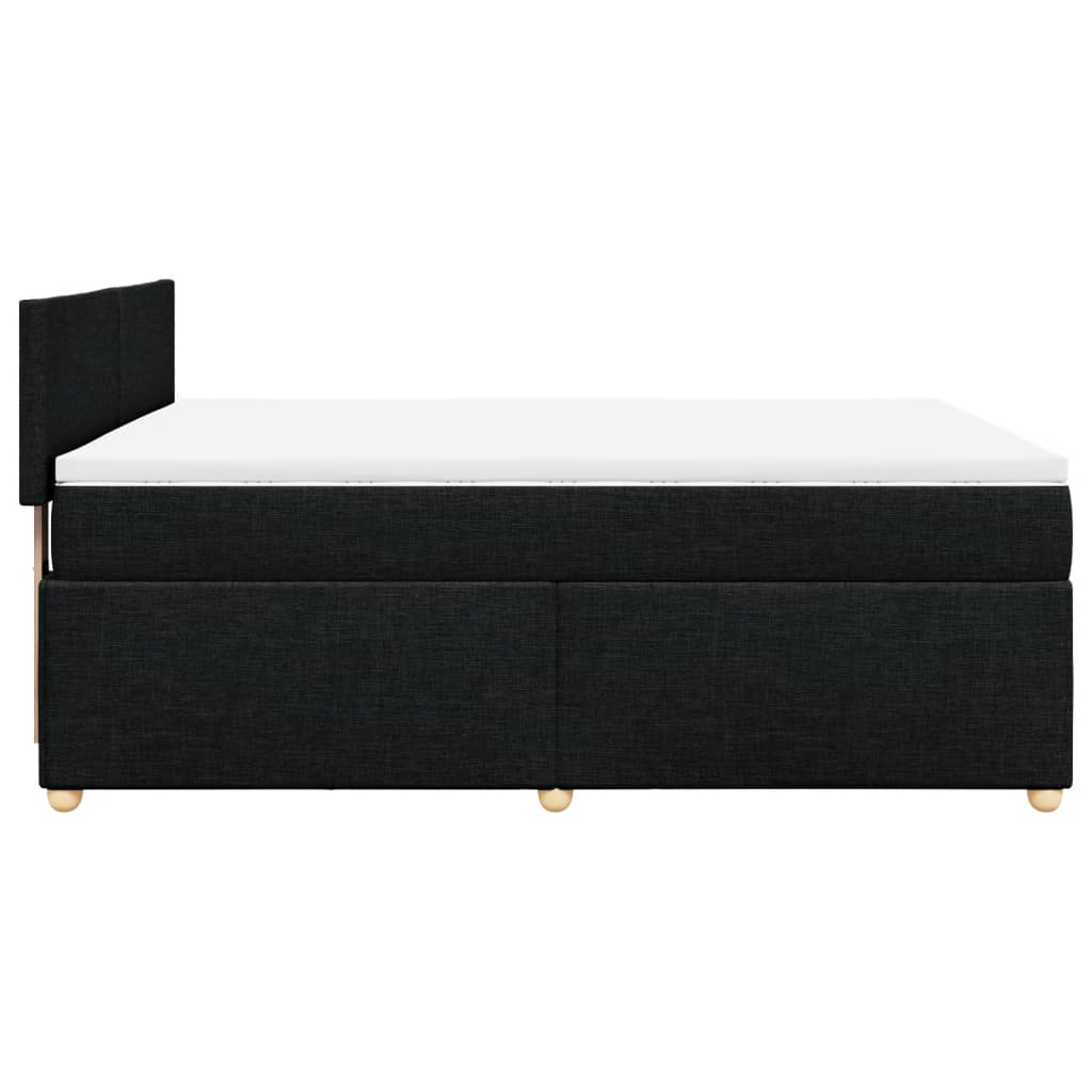 kontinentalseng med madras 160x200 cm stof sort