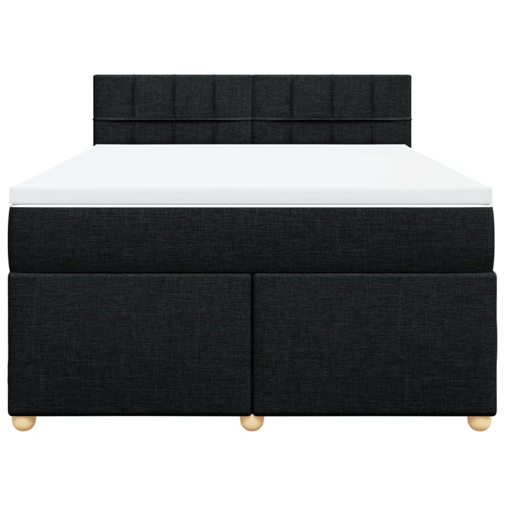 kontinentalseng med madras 160x200 cm stof sort