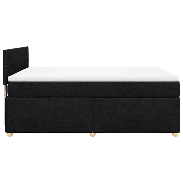 kontinentalseng med madras 160x200 cm stof sort