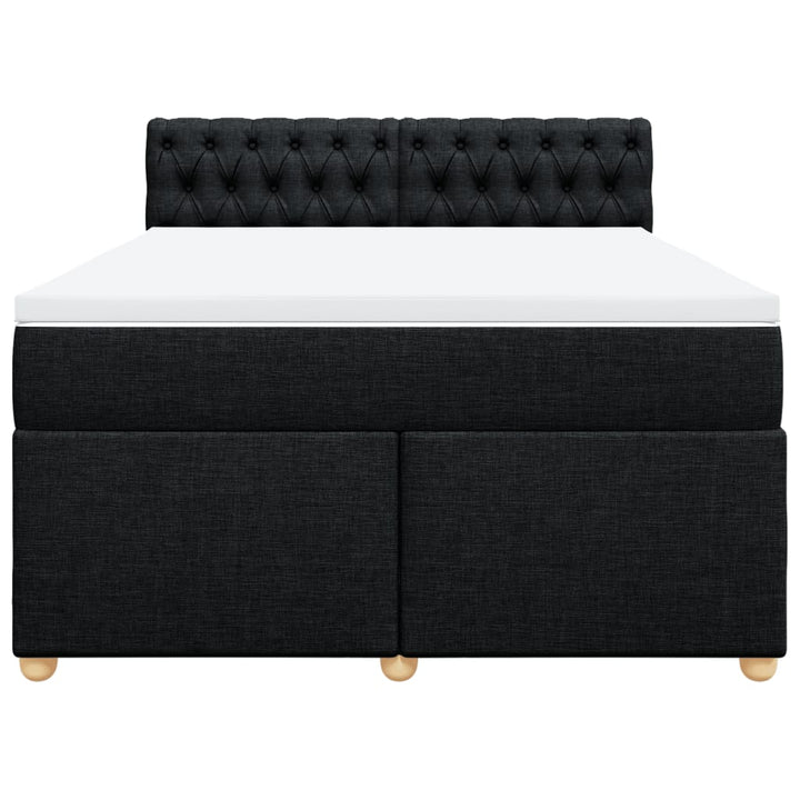 kontinentalseng med madras 160x200 cm stof sort