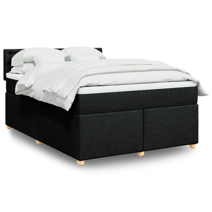 kontinentalseng med madras 160x200 cm stof sort