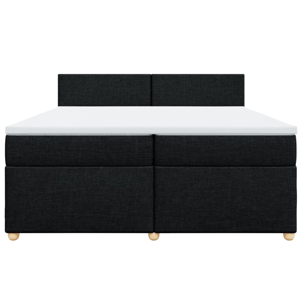 kontinentalseng med madras 200x200 cm stof sort